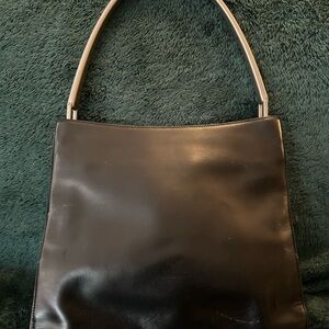 Prada Black Leather Shoulder Bag Timeless Design